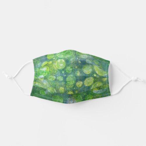 Nature green dew floral pattern face mask