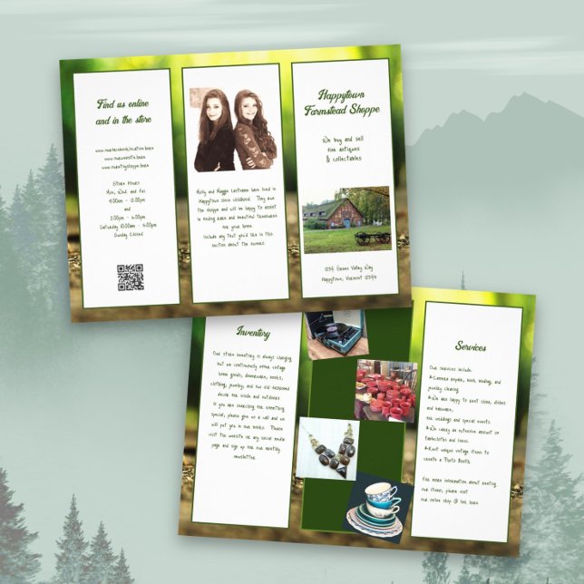 Nature Green Folded Shop Business Brochure Flyer