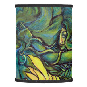Nature Green Goddess Painting Pagan Earth          Lamp Shade