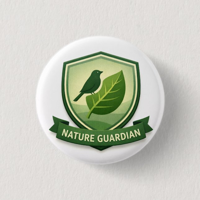 Nature Guardian Explorer | Kids Outdoor Award Button (Front)