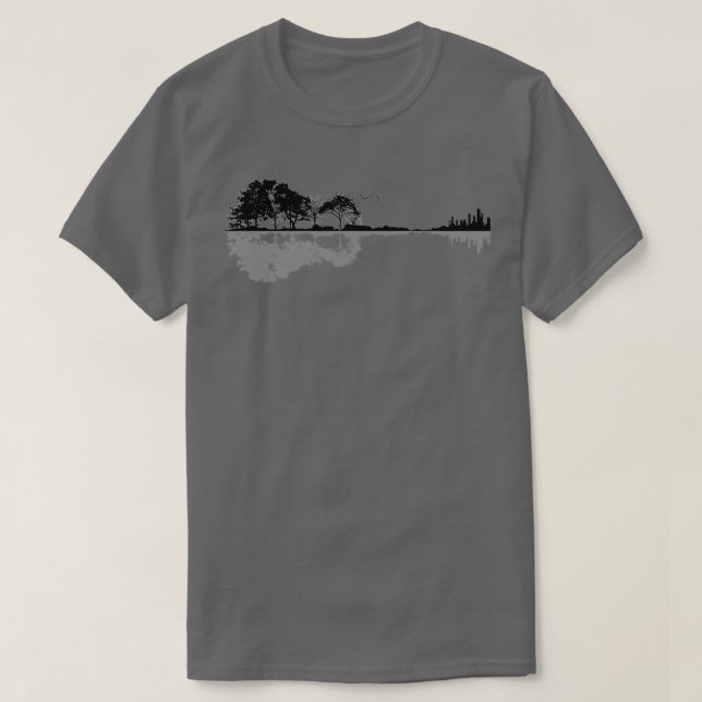 Nature guitar classic Black T-Shirt (Design Front)