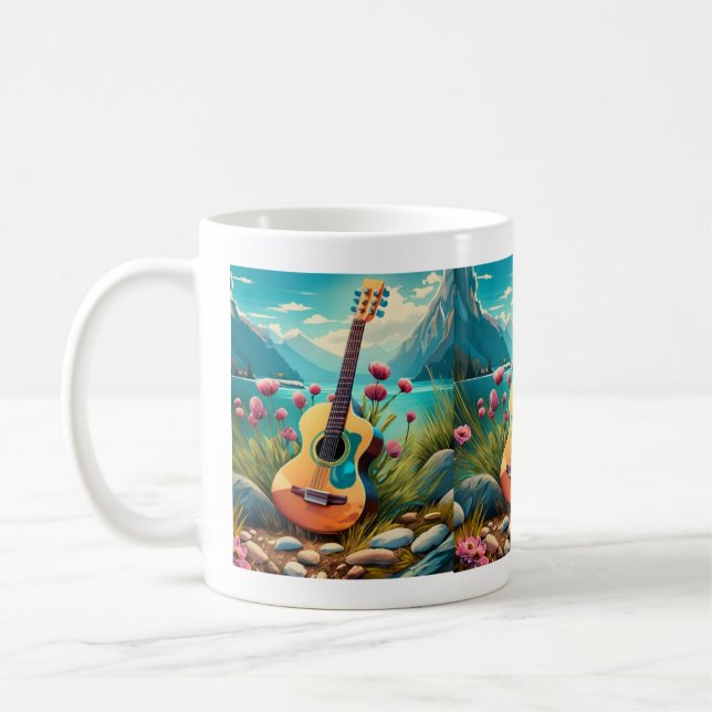  Nature Guitar Coffee Mug (Left)