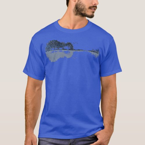 Nature Guitar Musical Notes Blues T_Shirt