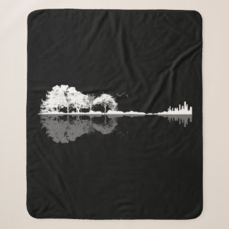Nature Guitar Sherpa Blanket