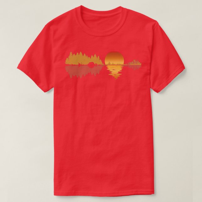 Nature guitar with guitarist and guitar with natur T-Shirt (Design Front)
