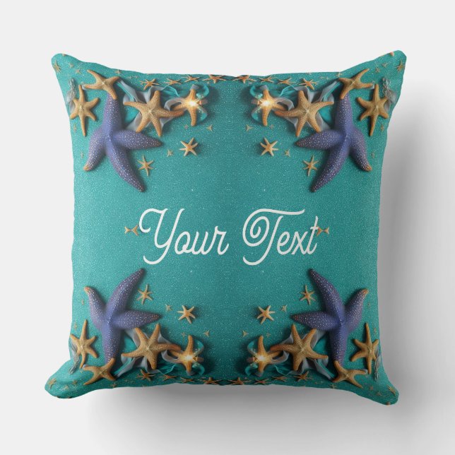 nature hawaii starfishes a stylish oceanic design throw pillow (Front)