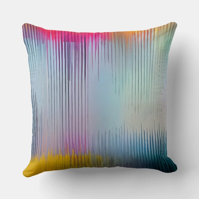 Nature Haze Art Print Throw Pillow (Back)