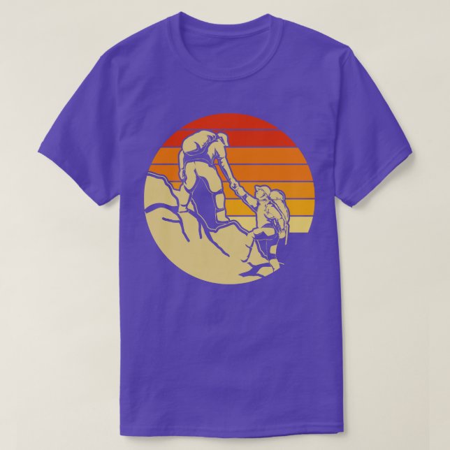Nature Hike Lover Outdoor Hiker Retro Hiking T-Shirt (Design Front)
