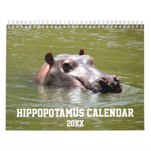 Nature Hippopotamus Calendar