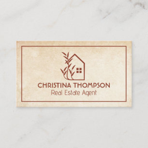 Nature Home Logo Texture Background Business Card