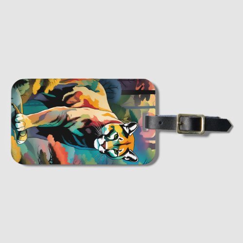 Nature In Autumn _ Mountain Lion Luggage Tag