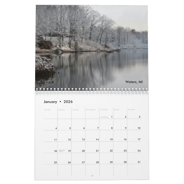 Nature in Michigan Calendar (Jan 2026)