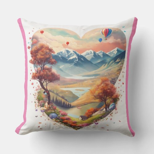 Nature in my Heart throw pillow 