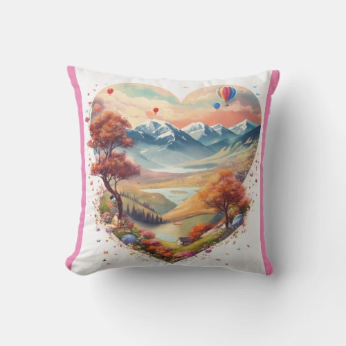 Nature in my Heart throw pillow 