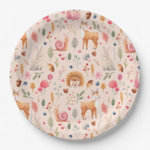 Nature in Pink Paper Plate
