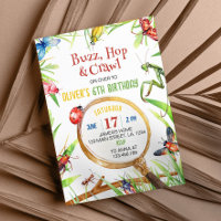 Nature Insect Bugs Birthday Invitation
