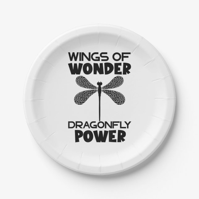 Nature Insect Dragonflies Power Wings Of Wonder Dr Paper Plates (Front)
