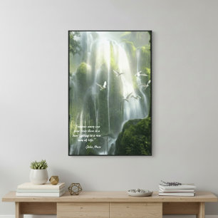 Nature inspirational quote John Muir Stretched Canvas Print