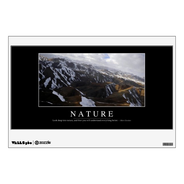 Nature: Inspirational Quote Wall Sticker (Front)