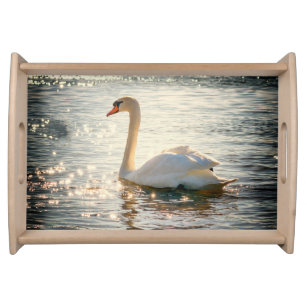 Nature Inspirations Elegant Swan Serving Tray