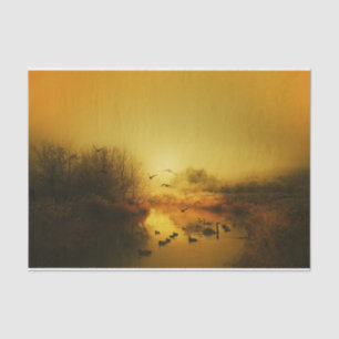 Nature Inspirations Swans Greet the Sunrise Tissue Paper