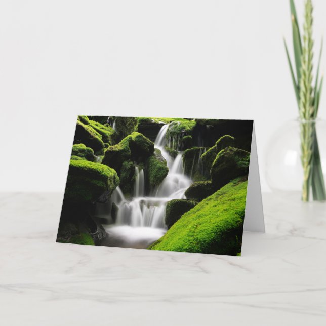 Nature Inspirations Waterfall in South Korea Card (Front)