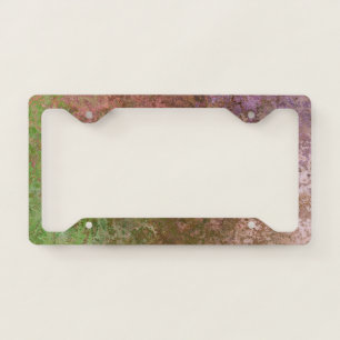 Nature Inspired Abstract Alcohol Ink License Plate Frame