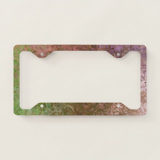 Nature Inspired Abstract Alcohol Ink  License Plate Frame (Front)
