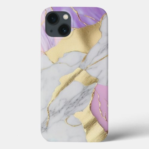 Nature_Inspired Abstract with Golden Accents iPhone 13 Case