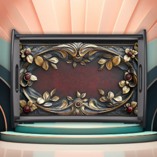 Nature Inspired Art Nouveau Serving Tray