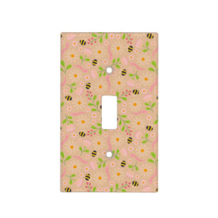 Nature inspired blooms and critters light switch cover
