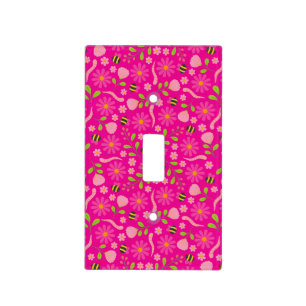 Nature inspired blooms and critters light switch cover