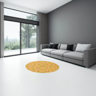 Nature inspired blooms and critters rug