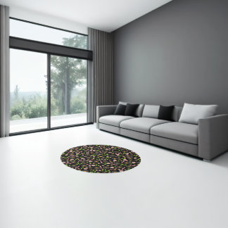 Nature inspired blooms and critters rug