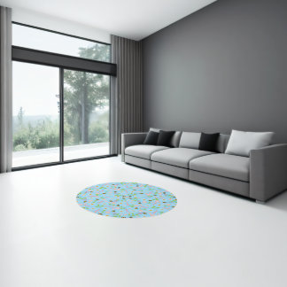 Nature inspired blooms and critters rug