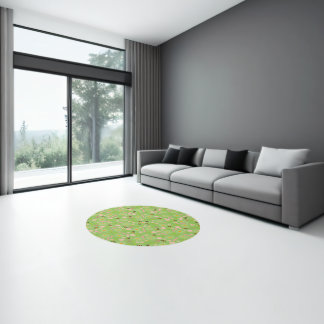 Nature inspired blooms and critters rug