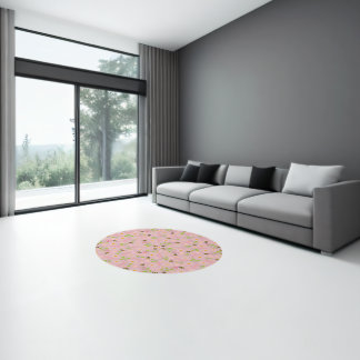Nature inspired blooms and critters rug