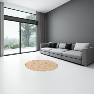 Nature inspired blooms and critters rug