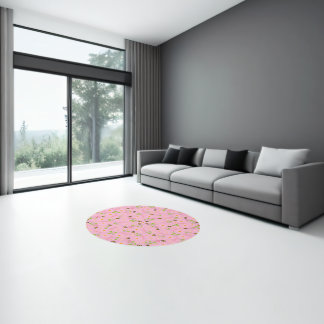 Nature inspired blooms and critters rug
