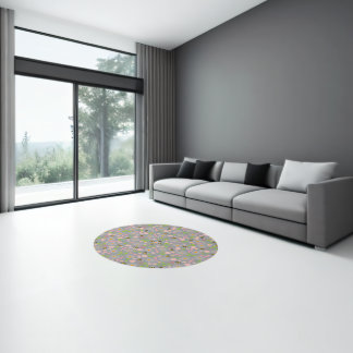 Nature inspired blooms and critters rug