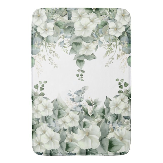 Nature-Inspired Botanical Bath Mat (Front Vertical)