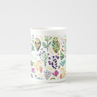Nature-Inspired Botanical Pattern Decorative Throw Bone China Mug