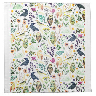 Nature-Inspired Botanical Pattern Decorative Throw Cloth Napkin