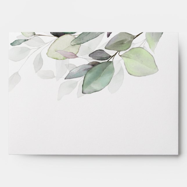 Nature-Inspired Ethereal Greenery Return Address Envelope (Front)