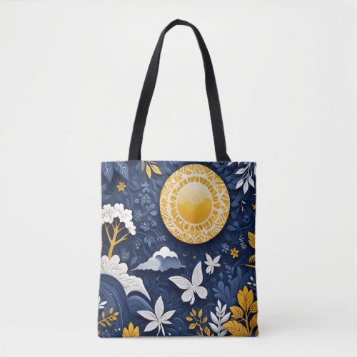 nature inspired feel with a mix of abstract tote bag