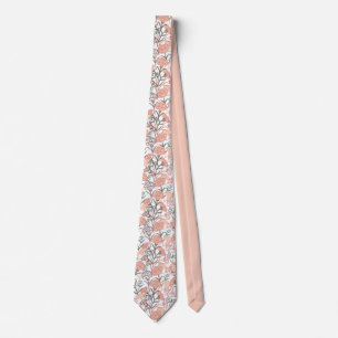Nature Inspired Floral: Carnation Flower Pattern Neck Tie