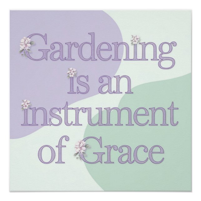 Nature Inspired Gardening Word Art Poster (Front)