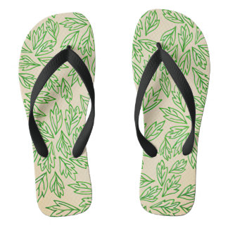 Nature-Inspired Leaf Pattern Footwear Flip Flops