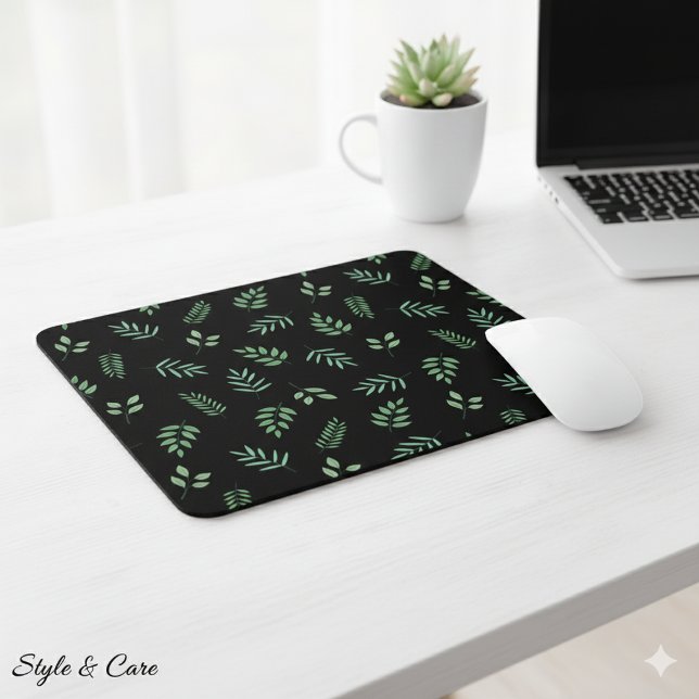 Nature-Inspired Leaf Print Mouse Pad for Desk (Nature-Inspired Leaf Print Mouse Pad for Desk)