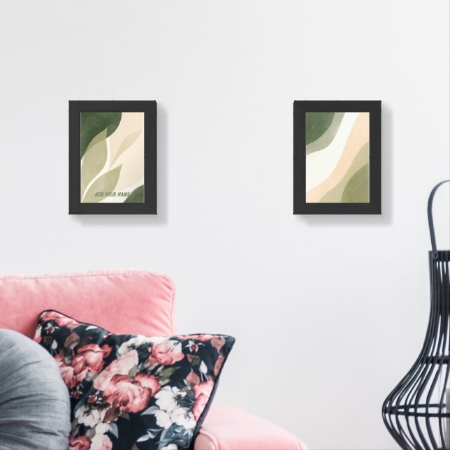 Nature-Inspired Organic Wall Art Sets (Livingroom)